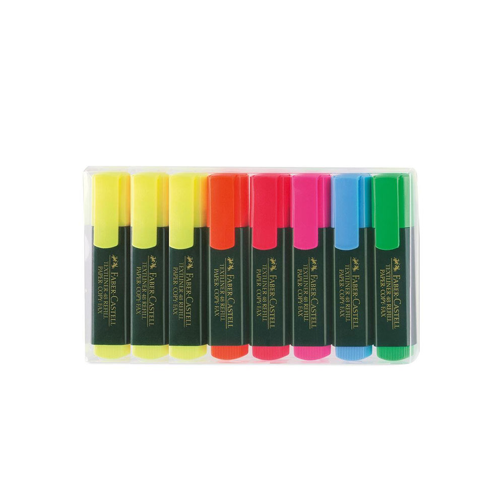FABER CASTELL FOSFORLU KALEM KARIŞIK 6+2 Lİ