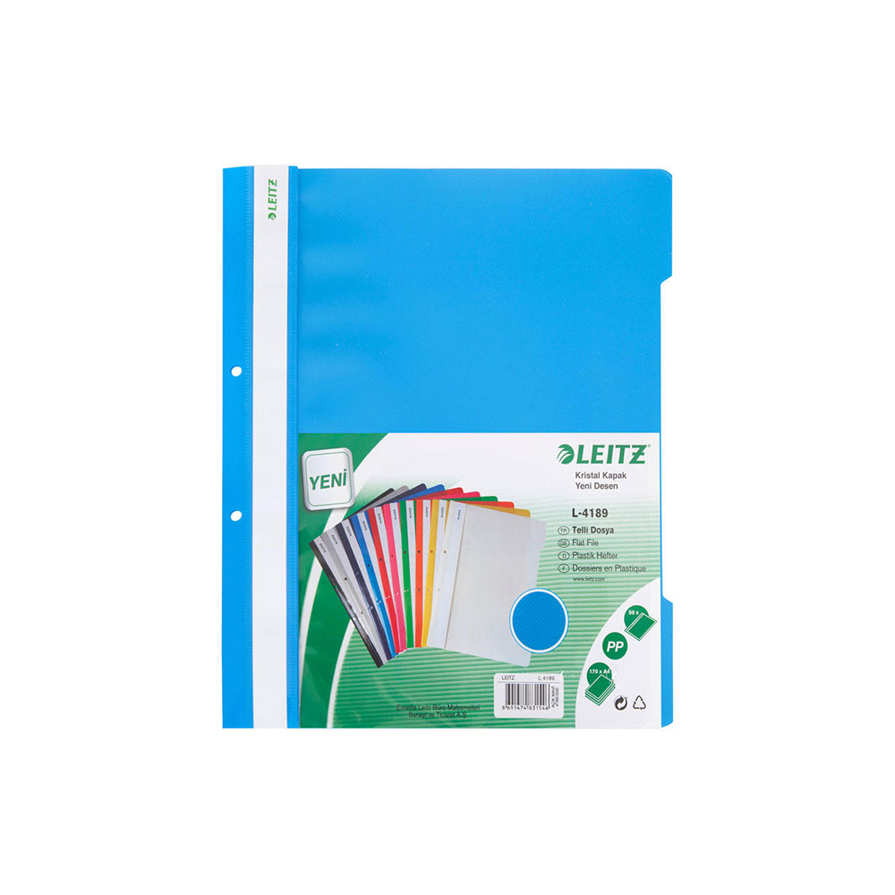 TELLİ DOSYA LEITZ MAVİ 50 Lİ