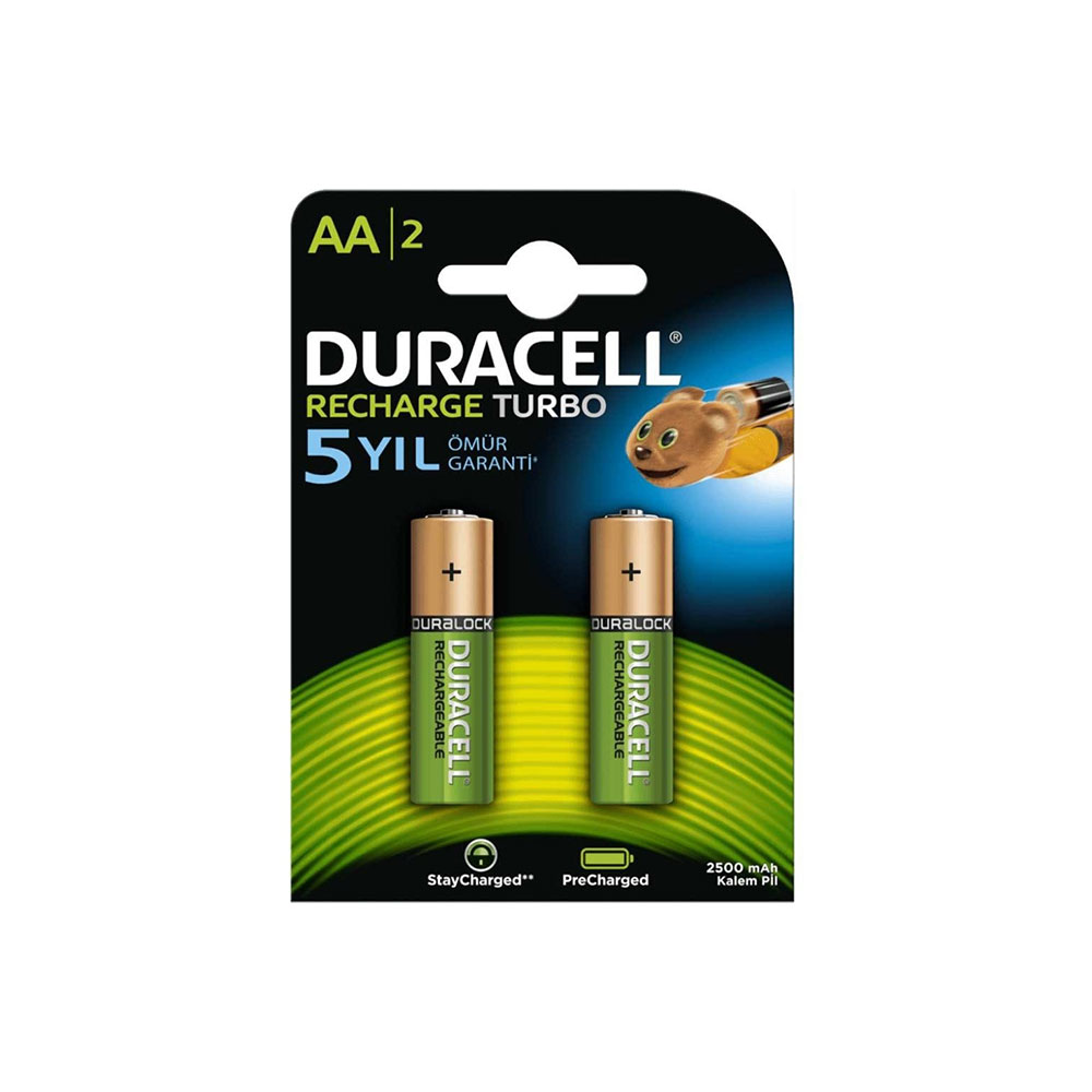 DURACELL ŞARJLI PİL AA 2400 2 Lİ