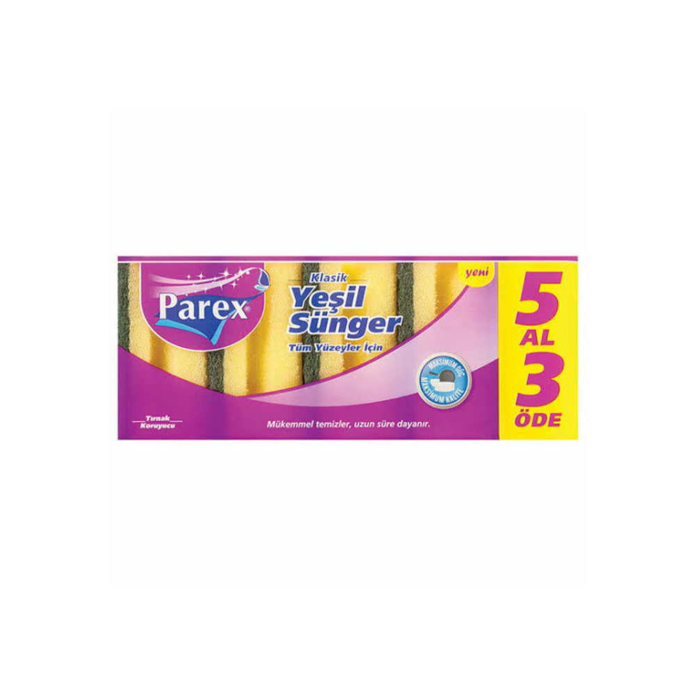 BULAŞIK SÜNGERİ PAREX  5 Lİ